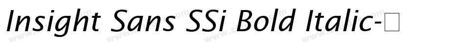Insight Sans SSi Bold Italic字体转换